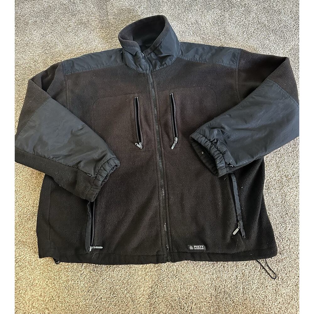 Misty Mountain Jacket Mens XXL BLACK Outerwear Fleece FULL ZIP POCKETS